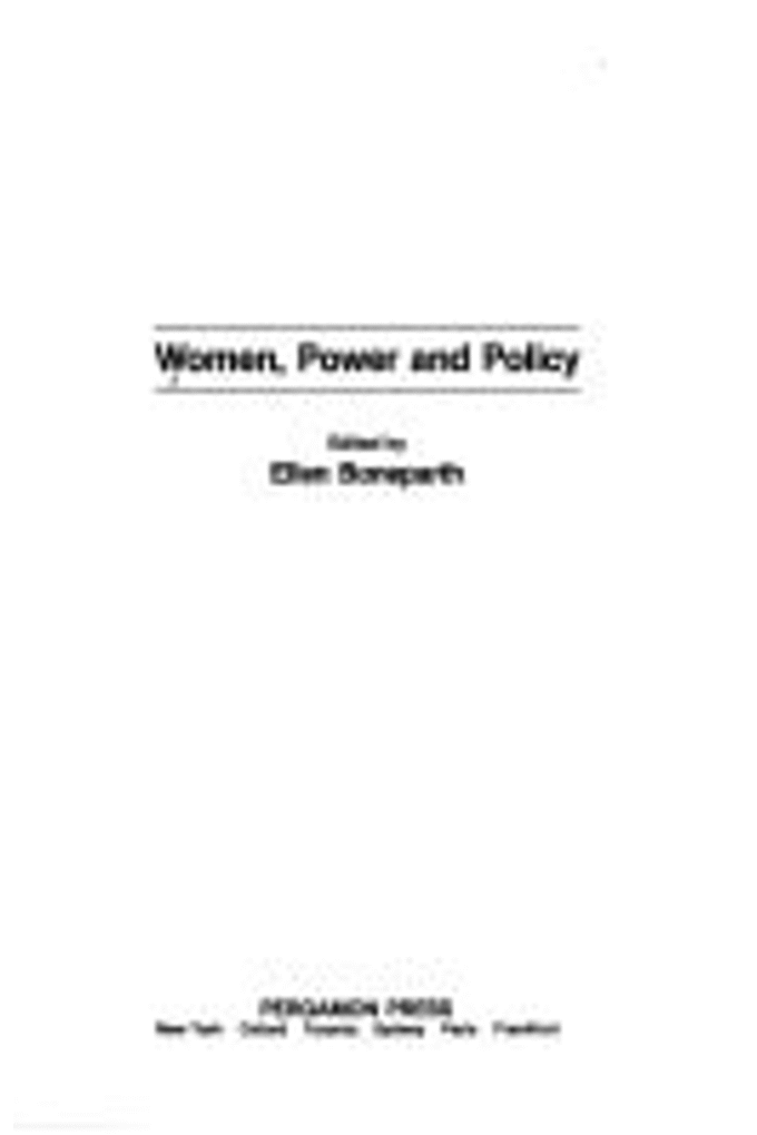 Women, power, and policy