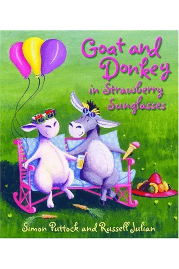 Goat and Donkey in Strawberry Sunglasses