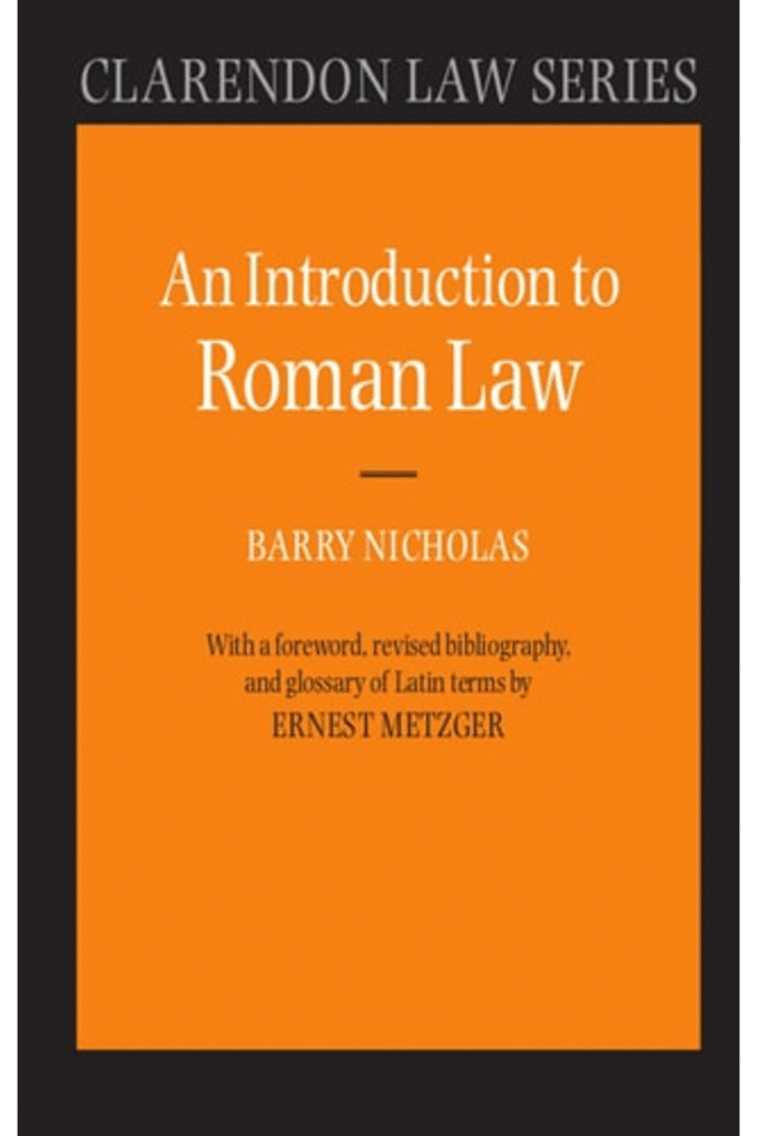 An Introduction to Roman Law (Clarendon Law Series)