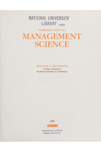 Introduction to Management Science