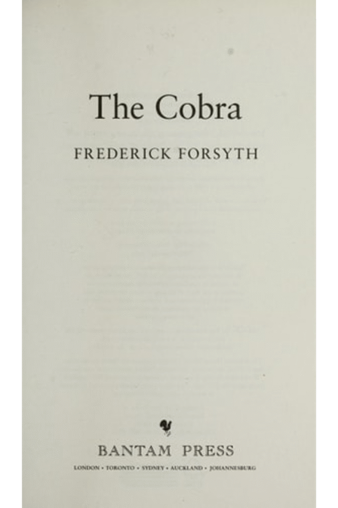The Cobra - 1st UK Edition/1st Impression