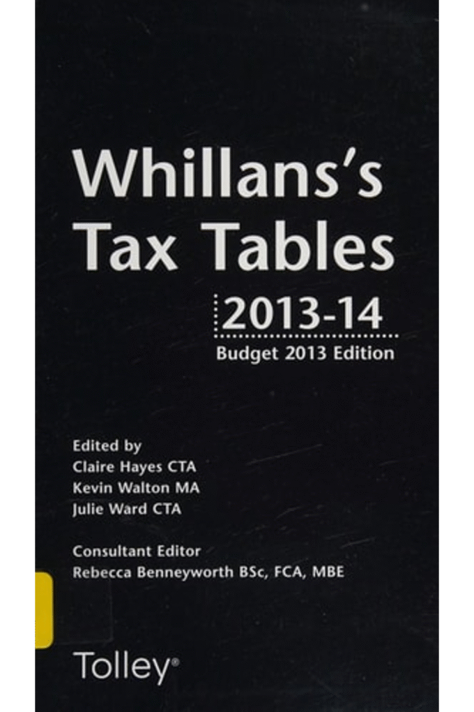 Whillan's Tax Tables 2013-14