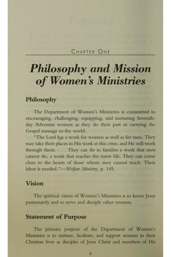 Pastor's and Elder's Handbook for Women's Ministries