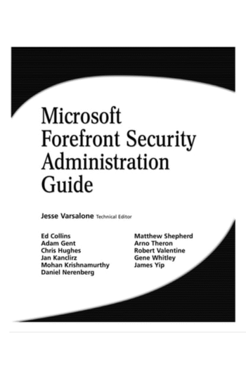 Microsoft Forefront Security Administration Guide
