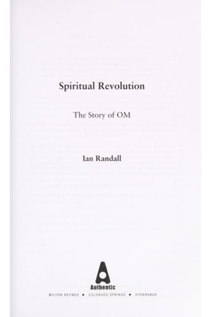 Spiritual Revolution: The Story of Operation Mobilization - OM
