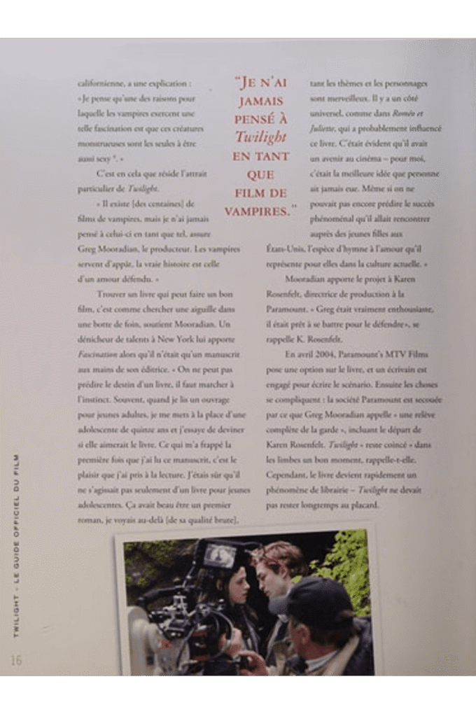 Guide officiel du film Twilight