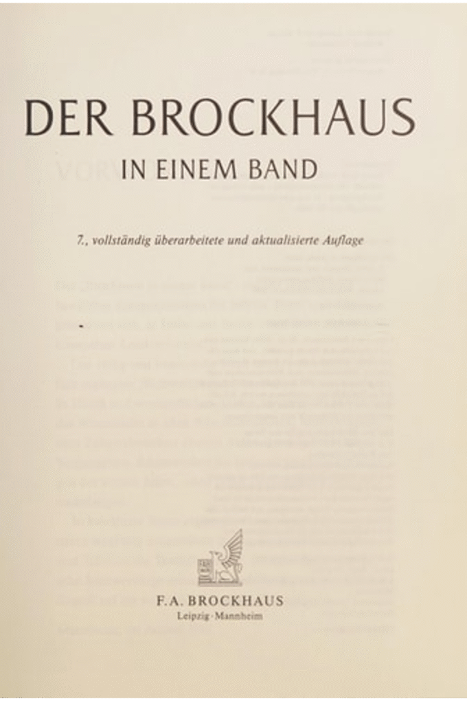 Der Brockhaus in Einem Band