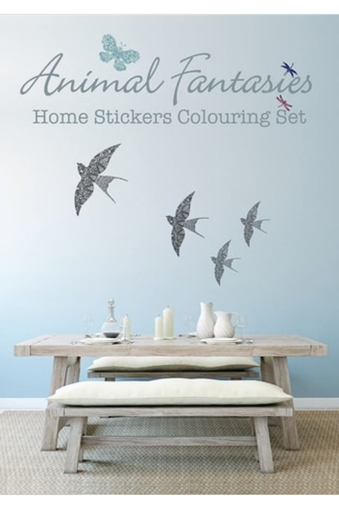 Animal Fantasies: Home Stickers Colouring Set